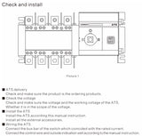 Dual power automatic transfer switch 100A